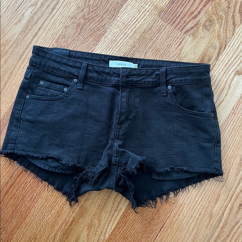 Aritzia Black Cropped Jean Shorts
